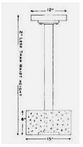 Fig. 18 (above). The testing rack for the mirror.