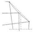 Fig. 50. One effect of convexity in a diagonal. Rays striking its center are projected ahead of their correct positions.