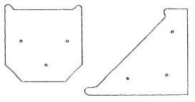 Fig. 60. Thin sheet- metal pieces which secure diagonal A (Fig. 59) to wood prism B.