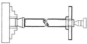 Fig. 77. Operation 5 — Machining the declination axis.