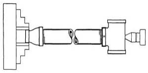 Fig. 78. Operation 6 — Machining the polar axis.