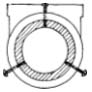 Fig. 80. How shafting is centered in the tees for babbitting.